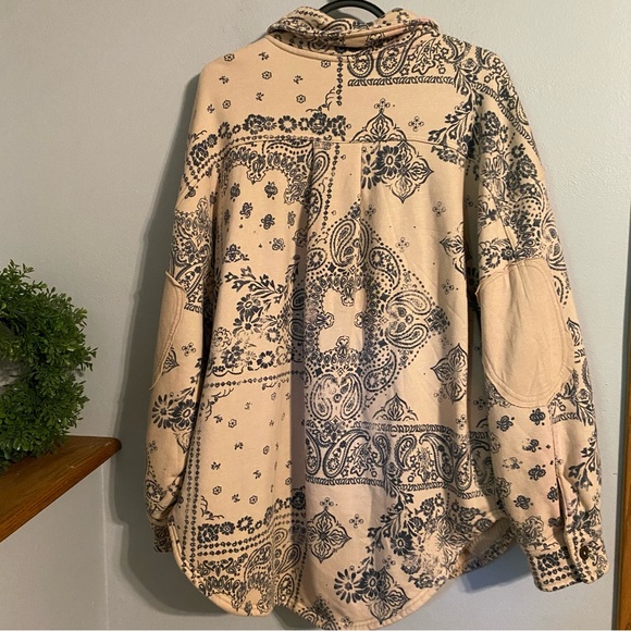 Free People West Coast Ruby Bandana Jacket in Parchment Sz M NEW - Picture 5 of 7